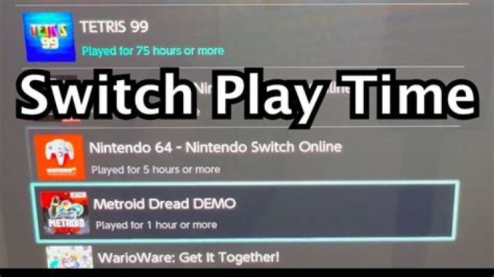 Can you see play time on switch?