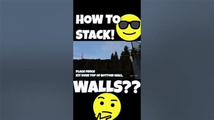 Can you stack walls DayZ?