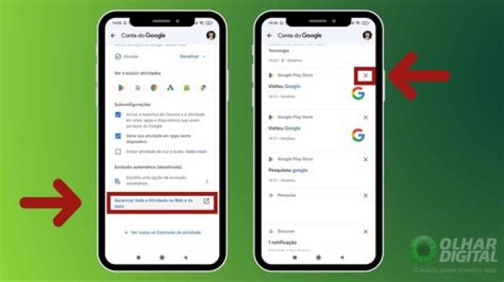 Como ativar atividade na Web e de apps?