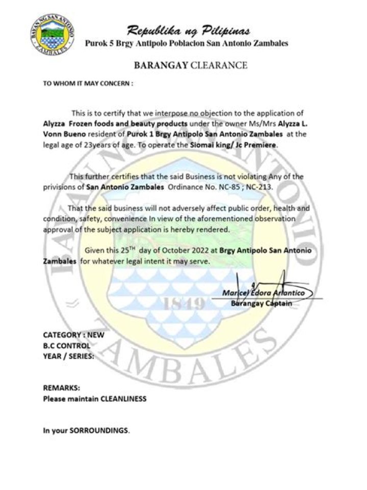 How can I get barangay clearance in Antipolo?