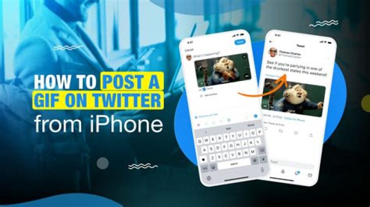 How do you post GIFs on twitter from iPhone?