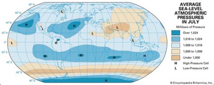 How does atmospheric pressure affect sea level?