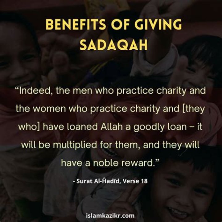 What can be given as sadaqah?