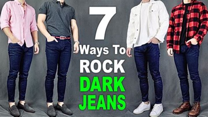 What can I wear with dark wash jeans?