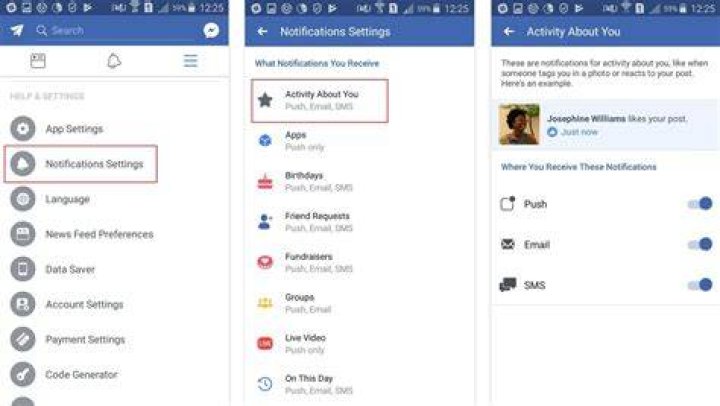 What does it mean to get notifications on Facebook?